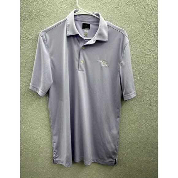 Mens Greg Norman Shirt Size Medium Purple Short Sleeve Golf Polo - Picture 1 of 10